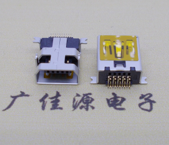 新疆迷你 usb接口 mini 飞利蒲10p母座前插后贴