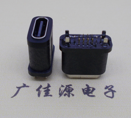 新疆type-c16pin防水母座.IPX7防水等级.立插接口连接器